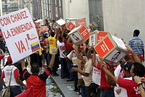 Partidarios de Chvez se manifiestan a favor del presidente venezolano. (Foto: EFE)
