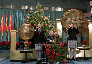 Sorteo de Navidad del ao 2002. (Foto: Julio Palomar)