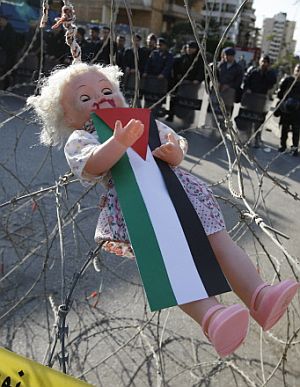 Protestas en Lbano contra los ataques a Gaza. (Foto: AFP)