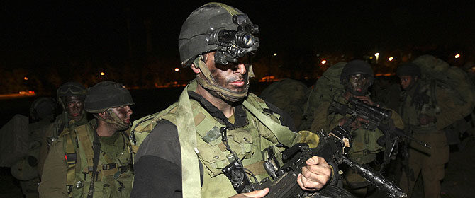 Soldados israelíes preparados para la incursión terrestre. (Foto: REUTERS)
