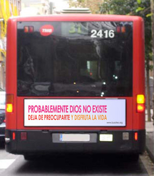 Montaje de cómo se plasmará el mensaje en los autobuses. (Foto: busateo.org)