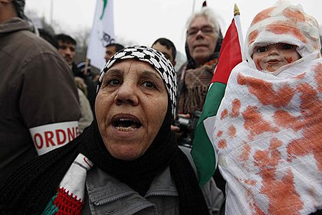 Protestas en Berlín contra los ataques en Gaza. (Foto: Reuters)
