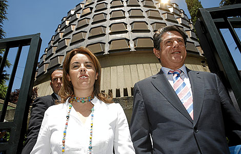 Trillo y Sanz de Santamara en el Constitucional (Foto: Antonio Heredia)