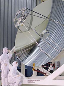 Espejo del telescopio 'Herschel' (Foto: ESA)