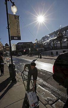 La calle principal de Sundance, donde se ultiman los preparativos. (Foto: EFE)