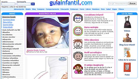 Pantalla de GuiaInfantil.com