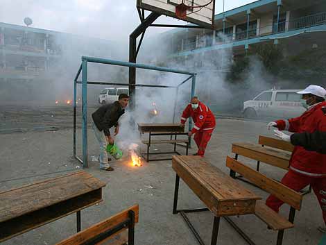 La escuela de la ONU de Beit Lahiya. (Foto: AFP)