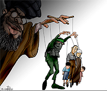Hamas y palestinos, como marionetas de Irn. S. Cohen.