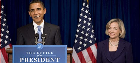 Obama y Killefer, durante su presentacin en enero. | Efe