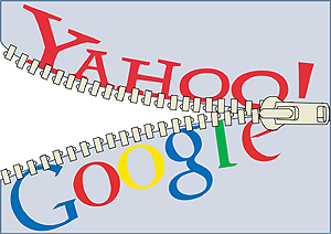 Logos de Yahoo y Google. (El Mundo)