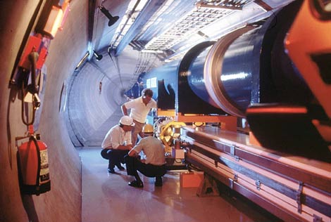 Imagen de una maqueta del acelerador de partculas antes de su lanzamiento. (Foto: CERN)