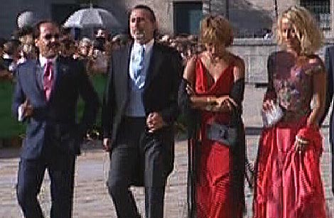 Francisco Correa (segundo por la izquierda), en la boda de Alejandro Agag y Ana Aznar.