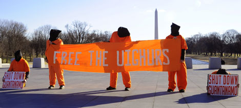 Protesta por la detencin de los uigures en Washington. | AFP
