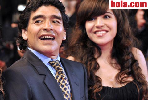 Maradona y su hija.