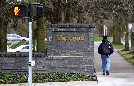 UNa de las entradeas a la sede de Microsoft en Redmond. | Efe