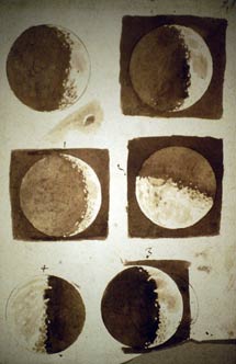Acuarelas de Galileo con las distintas fases de la Luna. | Corriere della sera