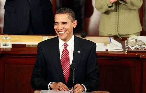 Obama, durante su comparecencia en el Congreso. (Foto: AP)