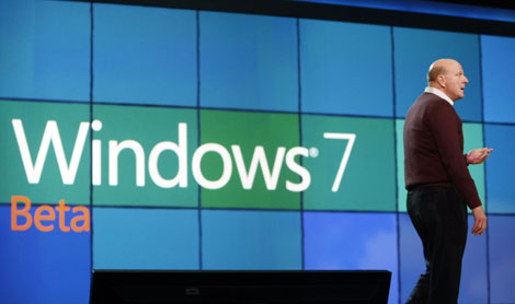 Ballmer, durante la presentacin de Windows 7 (Reuters)