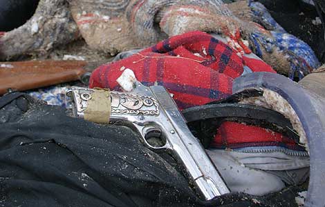 Pistola usada por los sicarios mexicanos. (Foto: EFE)