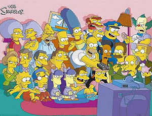 Parte del reparto de 'Los Simpson'.