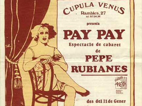 Cartel de 'Pay Pay' (1983), una de las obras que dirigi y protagoniz.