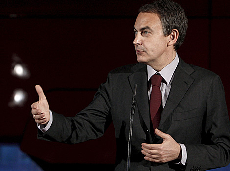 Zapatero habla durante la clausura del I Foro de la Sociedad Civil hispano-ruso. | Efe