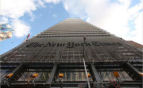 Fachada de la sede del 'New York Times'.