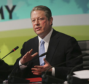 Al Gore, durante una conferencia. (Foto: AP)