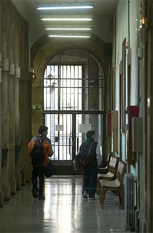 Interior del instituto IES Emilio Campuzano, Bilbao. (Foto: I. Andrs )