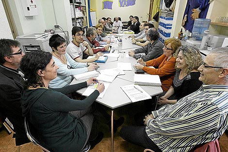Los representantes de la Plataforma reunidos en Valencia. | Benito Pajares
