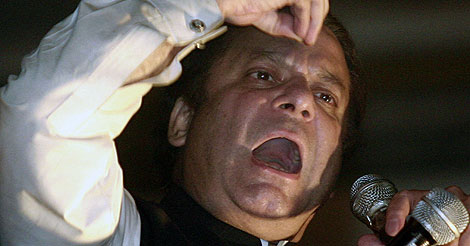 Sharif, durante un acto ante sus seguidores en Lahore. | Reuters