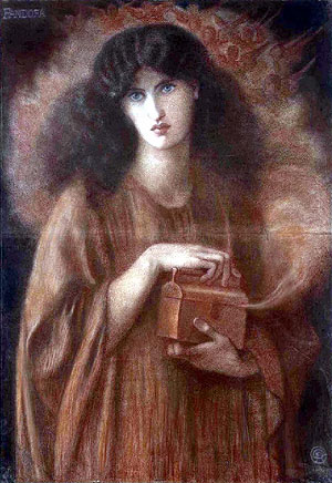 Cuadro 'Pandora', obra del pintor del siglo XIX Dante Gabriel Rossetti. (Foto: EPA)