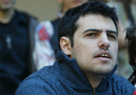 Enric Duran, durante la rueda de prensa tras su vuelta a Barcelona.| Santi Cogolludo