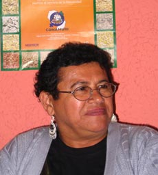 Magui Balbuena, una guaran representante de la asociacin paraguaya Conamuri.