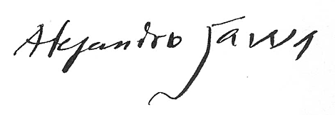 La firma original de Alejandro Sawa.