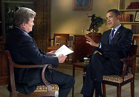 Obama, durante la entrevista de la CBS. | Reuters
