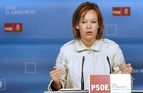 La secretaria de Organizacin del PSOE, Leire Pajn, en rueda de prensa. | Efe