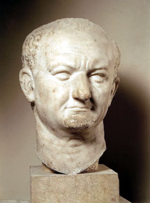 Busto del emperador Vespasiano, incluido en la muestra. | Efe