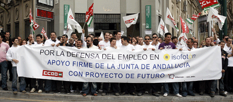 Concentracin de los trabajadores de Isofotn. | Carlos Daz
