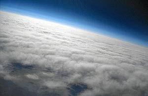Imagen de la estratosfera captada por estudiantes de Barcelona. | El Mundo