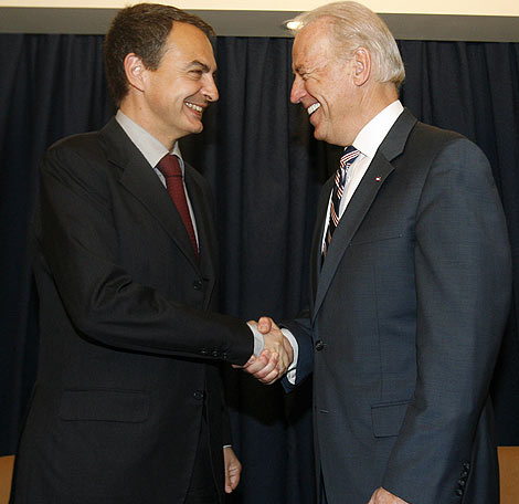 Zapatero y Biden, en Chile. | Reuters