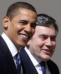 Obama y Brown, en marzo. | Reuters