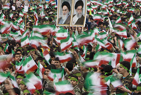 Ceremonia para marcar el inicio de los fastos del 30 aniversario de la Revolucin Islmica, el pasado febrero en Tehern. | Reuters