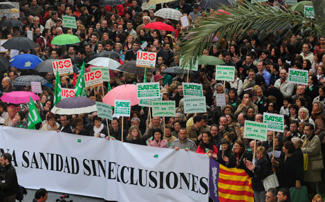 Imagen de la protesta en Mallorca. | Cati Cladera