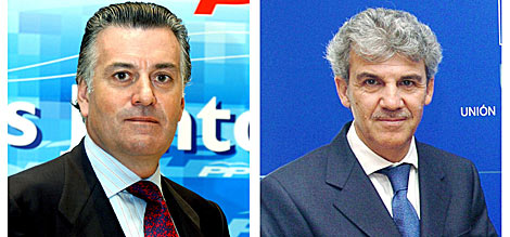 El senador y tesorero del PP Luis Brcenas y el eurodiputado Gerardo Galeote. | Efe