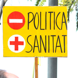 Imagen de una de las pancartas de la ltima manifestacin. | Alberto Vera