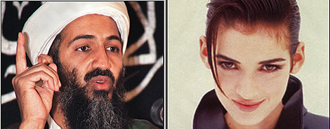 Bin Laden y Winona Ryder. | Afp | EL MUNDO