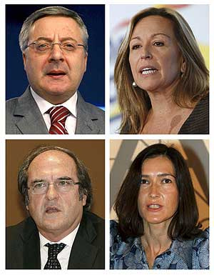 Los rostros del remodelado Gobierno de Zapatero (Fotos: Efe).