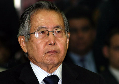 Fujimori, durante la lectura de la sentencia. | Efe