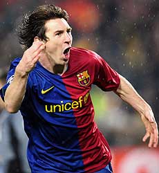 Messi celebra un gol. | Ap